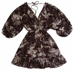 VICI Black Floral Mini Dress – Size Small